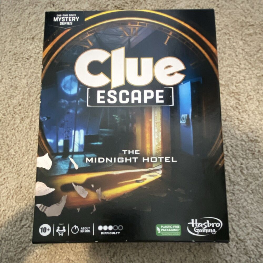 Hasbro Gaming Clue Escape: The Midnight Hotel Board Game One-Time Solve Mystery